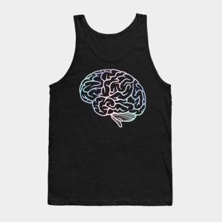 Beautiful Brain Holographic Pastel Neuroscience Tank Top